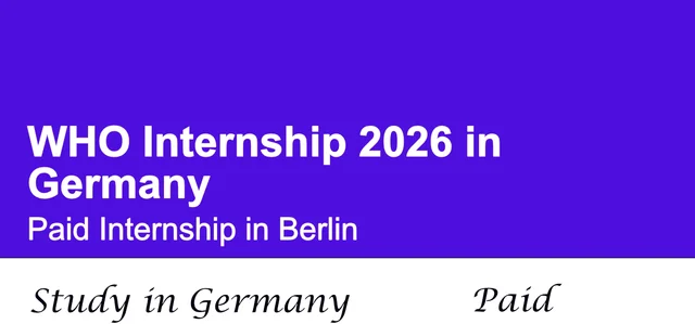 2026 WHO Internship in Germany
