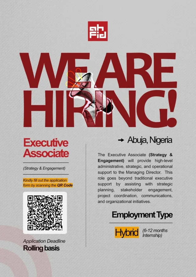 Africa Hub for Innovation & Development (AHFID) Executive Associate Internship 2026