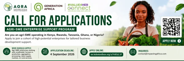 Agri SME Enterprise Support Program for Youth- and Women-Led Agribusinesses Across Africa