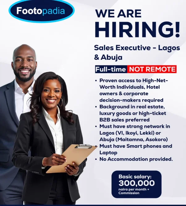 Apply for Footopadia Sales Executive Jobs 2026