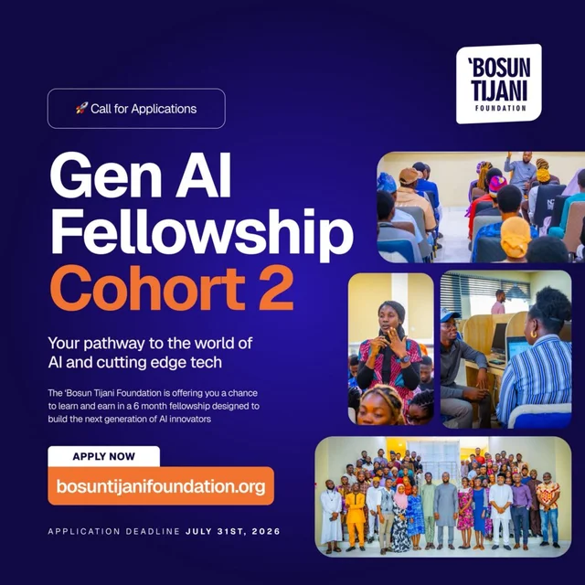 Bosun Tijani Foundation Gen AI Fellowship 2026 (Cohort 2)