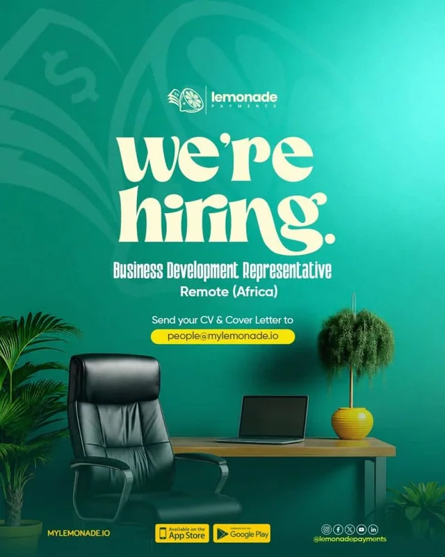 Business Development Representative (Remote – Africa) at Lemonade Payments