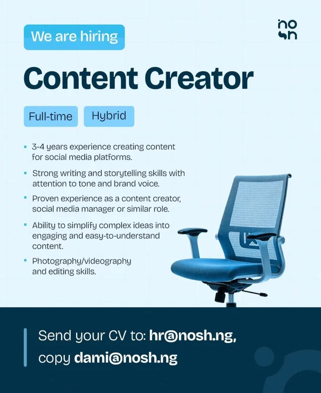 Content Creator Needed at NOSH