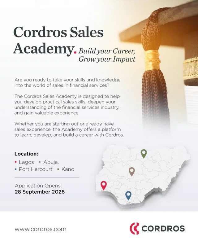 Cordros Sales Academy Graduate Trainee Program 2026