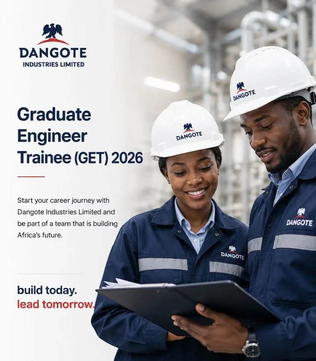 Dangote Industries Graduate Engineer Trainee (GET) Program 2026