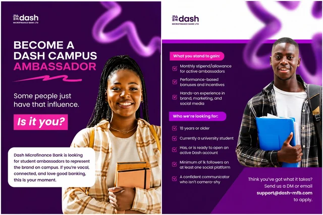 Dash Micro Finance Bank Campus Ambassador Program 2026