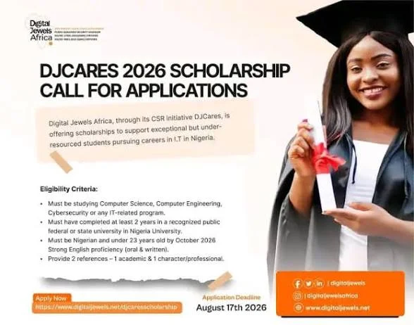 Digital Jewels Scholarship 2026 for Nigerian Students