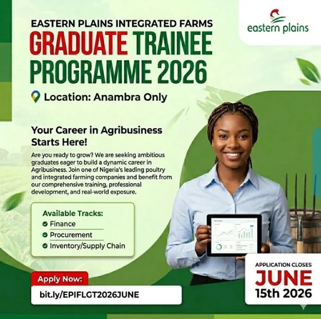 Eastern Plains Integrated Farms Graduate Trainee Program 2026