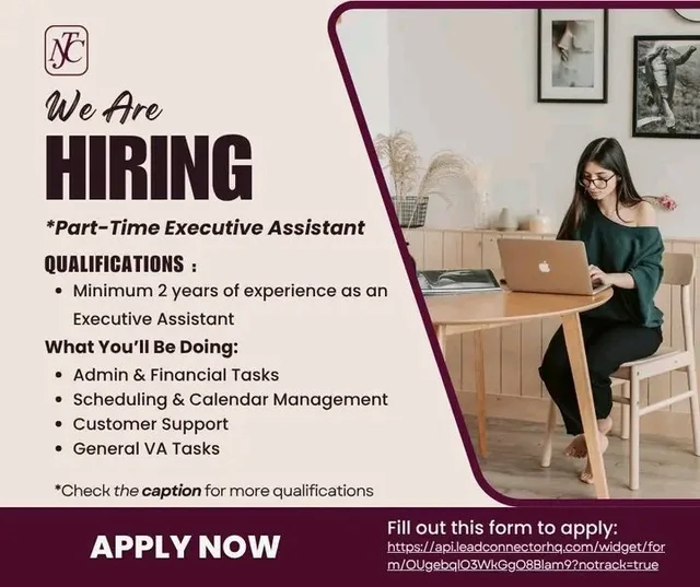 Executive Assistant Needed at NJC
