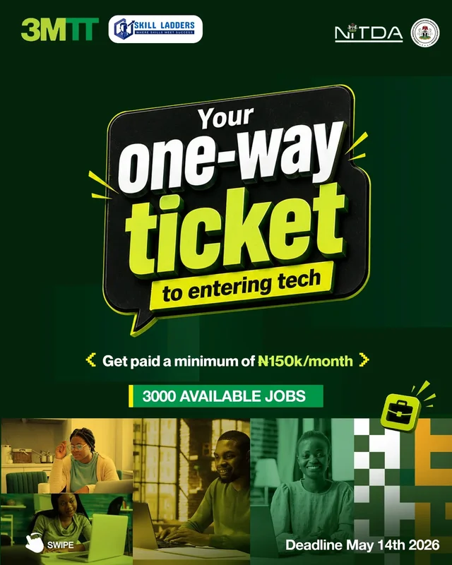 Federal Government 3MTT Talent Registry Opens 3,000+ Tech Job Opportunities for Nigerians