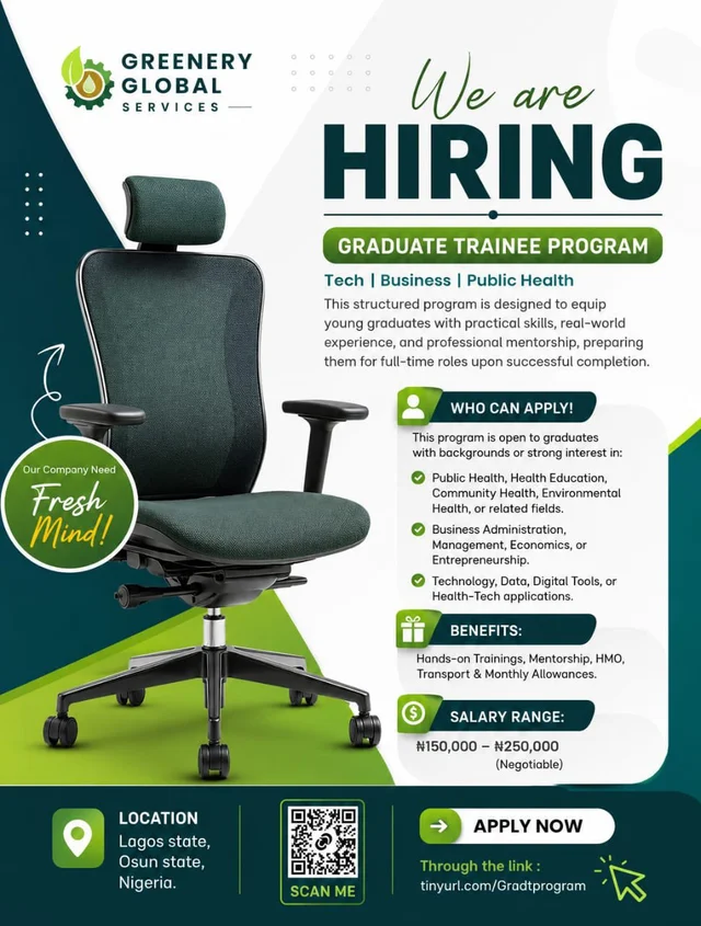 Greenery Global Services Graduate Trainee Program 2026