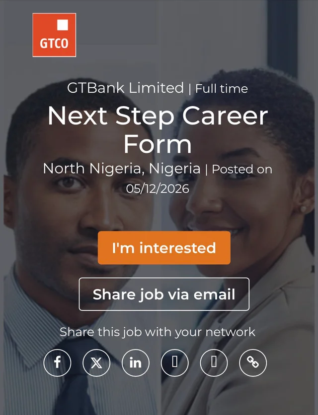 GTBank Nationwide Career Placement Program 2026