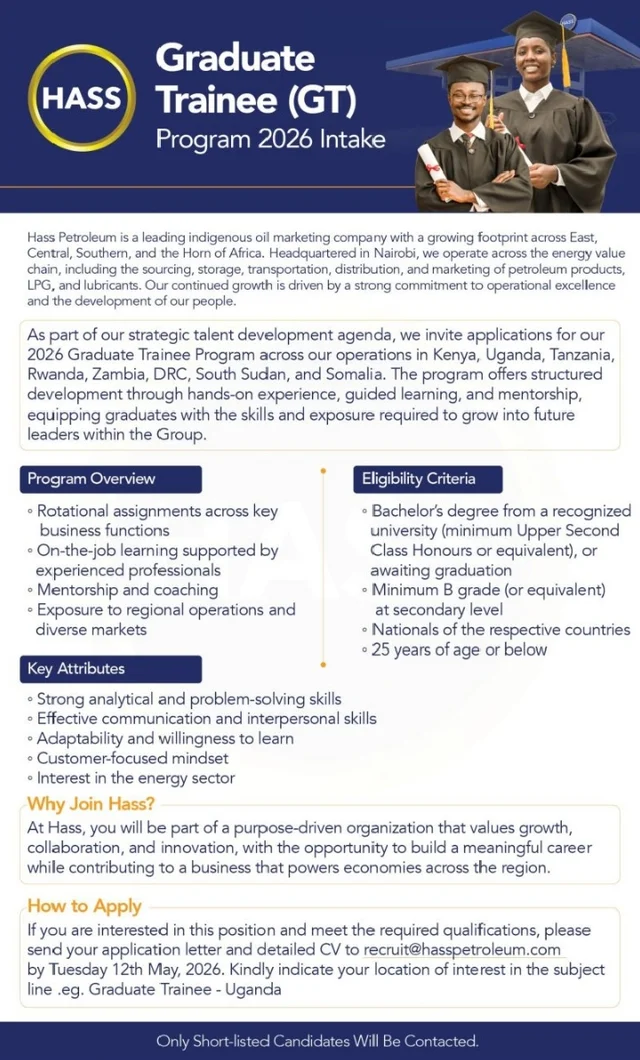 HASS Petroleum Graduate Trainee Program 2026