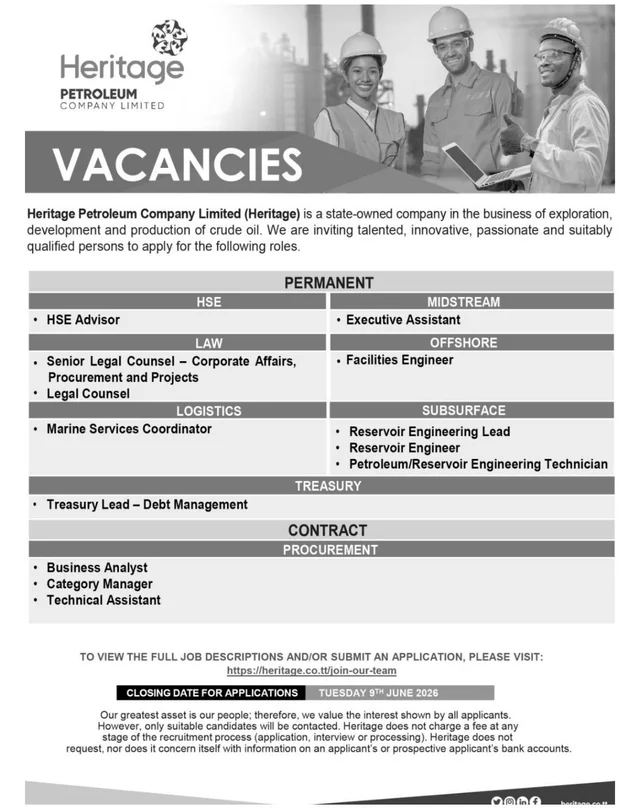 Heritage Petroleum Company Limited Recruitment 2026 (Multiple Positions)