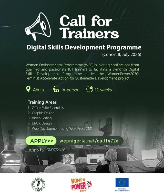ICT Trainers Needed for the Digital Skills Development Programme (Cohort II )