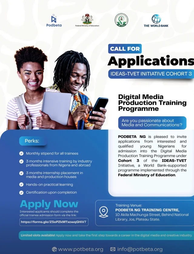 IDEAS-TVET Digital Media Production Training Programme (Cohort 3)