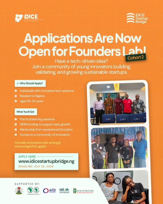 iDICE Startup Bridge Founders Lab Cohort 2 2026