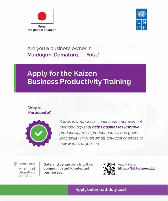 Kaizen Business Analysis & Improvement for Micro, Small and Medium Enterprises (MSMEs) in Adamawa, Borno and Yobe States –