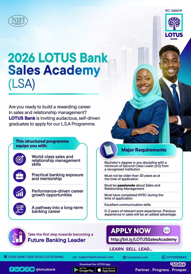LOTUS Bank Sales Academy (LSA) 1.0 – 2026