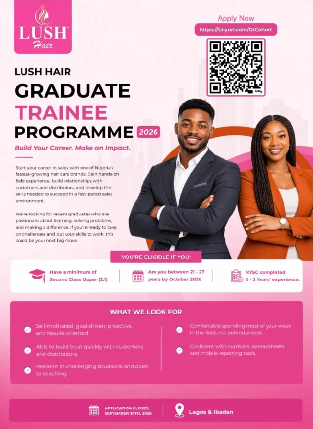 Lush Hair Graduate Trainee Programme 2026