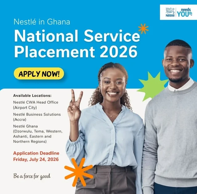 Nestlé Ghana National Service Placement Program 2026