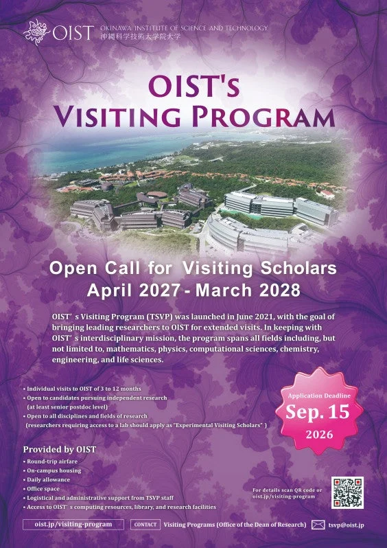 OIST Visiting Scholars Program 2027/28