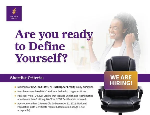 Polaris Bank Technology Recruitment 2026