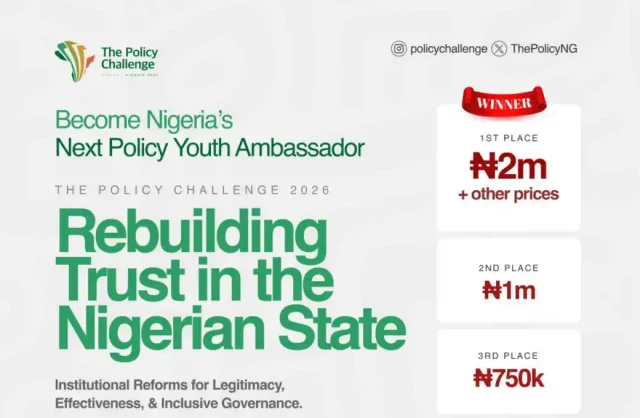 Policy Challenge 2026 for Nigerian Undergraduates | Win Up to ₦2 Million in Grants
