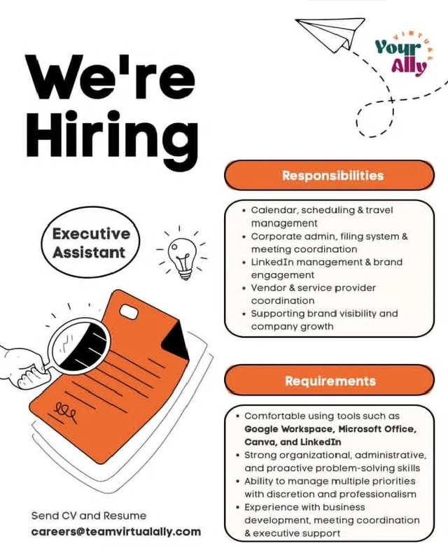 Remote Executive Personal Assistant (PA) Needed at Team Virtually