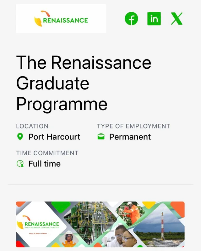 Renaissance Graduate Trainee Program 2026