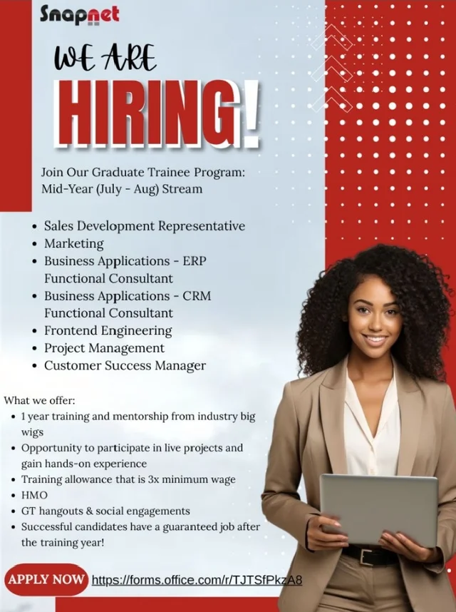 Snapnet Graduate Trainee Program 2026 (Mid-Year Stream)