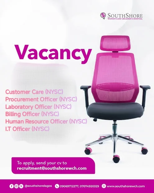 South Shore Women’s Clinic NYSC Recruitment 2026