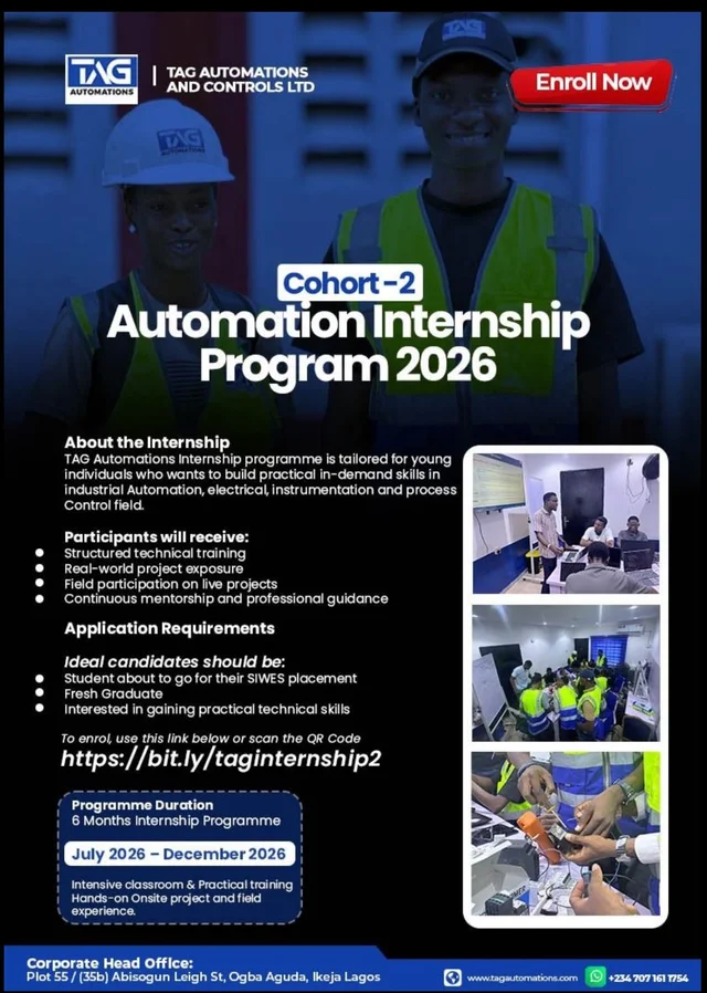 TAG Automations Internship Programme 2026