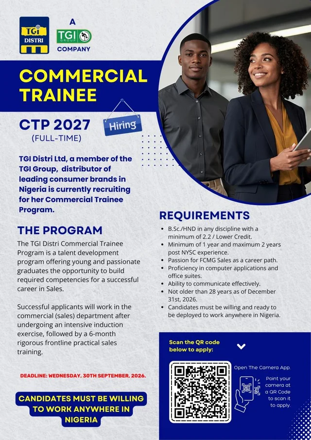 TGI Distri Commercial Trainee Programme 2027