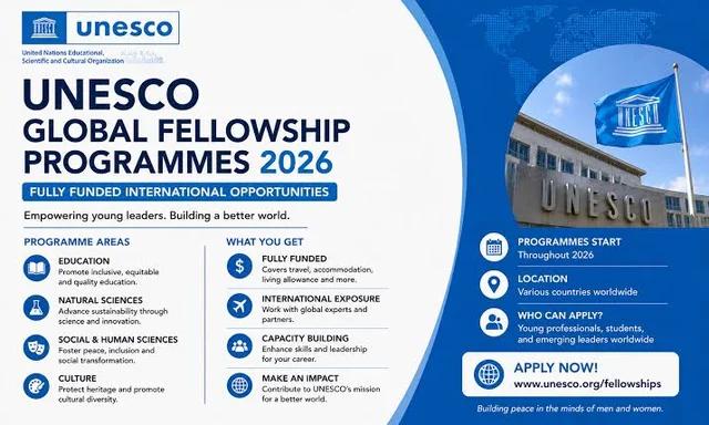 UNESCO Fellowship Programs 2026 For Students, Graduates, and Professionals