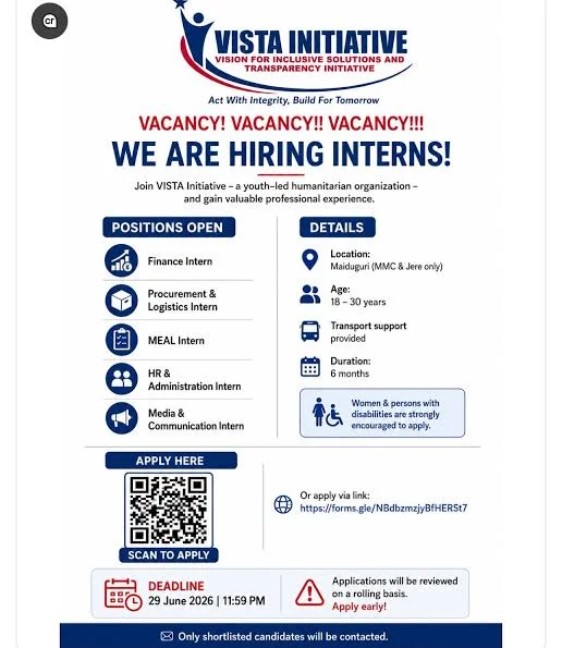 VISTA Initiative Internship Opportunities 2026