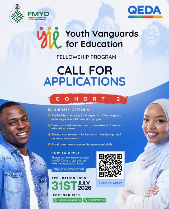 Youth Vanguard for Education Fellowship Program 2026